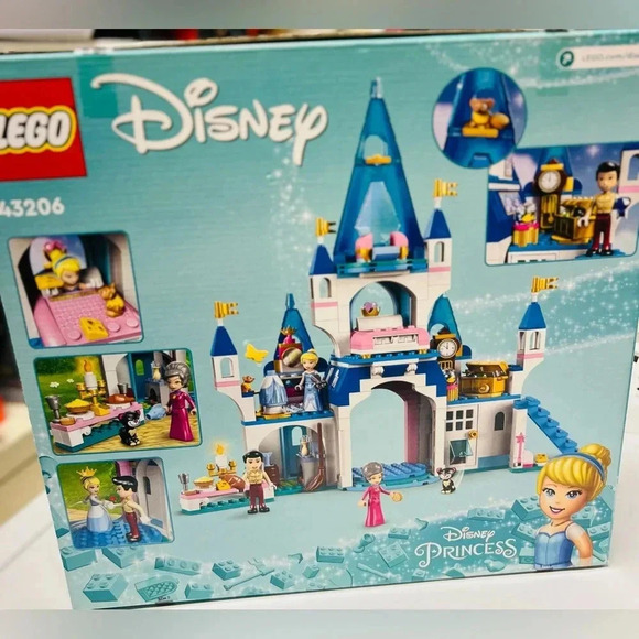 LEGO Disney Princess Cinderella and Prince Charming's Castle 43206 Doll House, - Picture 4 of 5